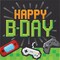 Party Central 2-Ply HAPPY B-DAY Disposable Party Luncheon Napkins - 6.5" - Club Pack of 192